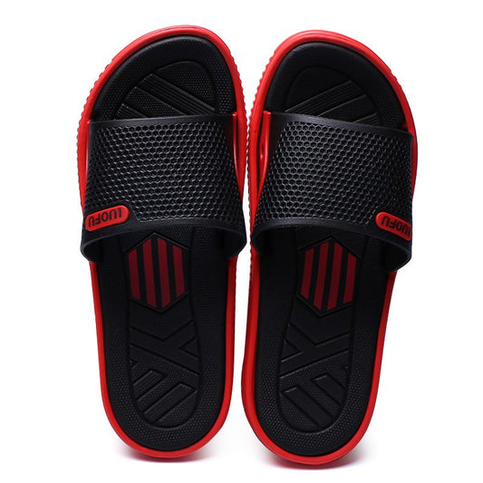 619-HAZ-00002 Black And Red Slippers