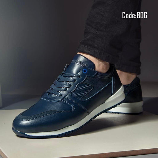SALE! HAZ-EG806 Navy Blue Leather Shoes