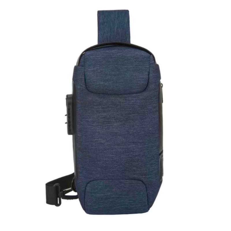 3457-HAZ.Bag.000 Chest Bag for Men Waterproof USB Shoulder