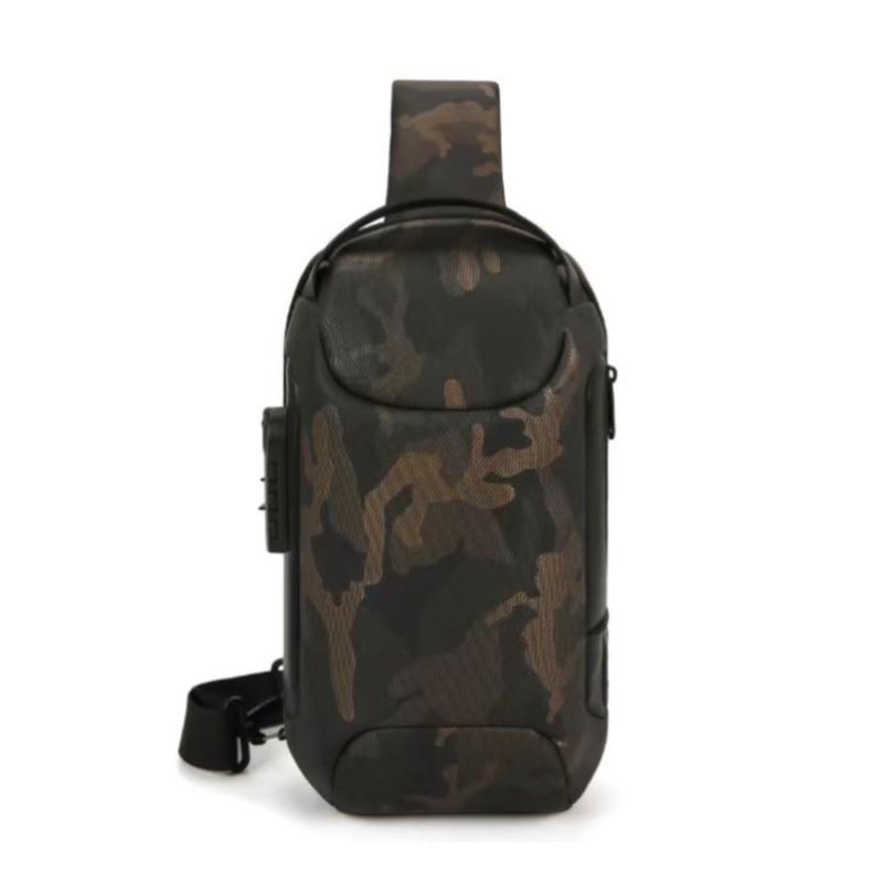 SALE! 3457-HAZ.Bag.000 Chest Bag for Men Waterproof USB Shoulder