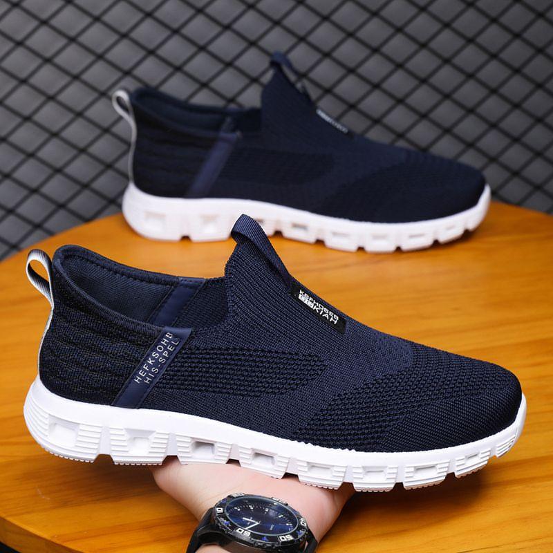 699-HAZ-00001 Full Navy Blue Sock Shoes