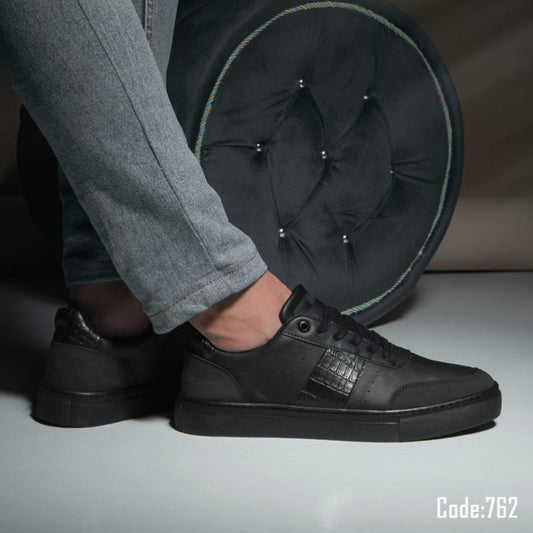 SALE! HAZ-EG762 Full Black Leather Shoes