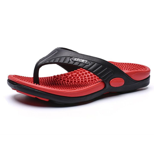 401-HAZ-00002 Black/Red Slippers