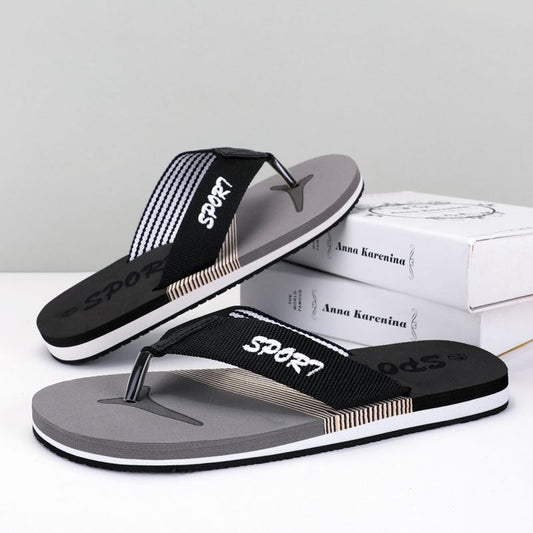 376-HAZ-00002 Black/Grey Slippers