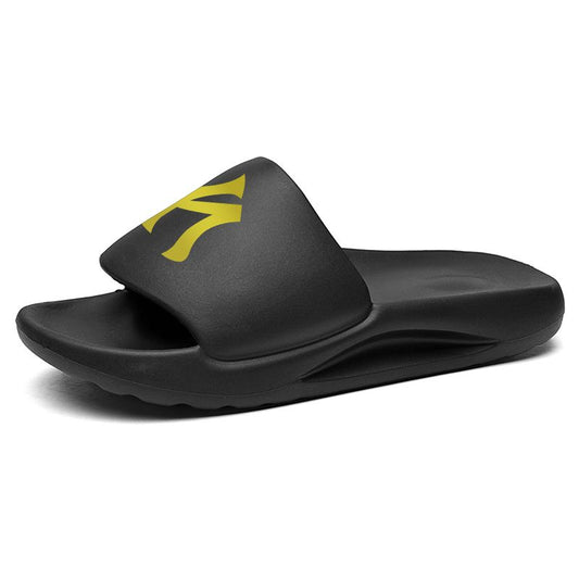 364-HAZ-00002 Black And Yellow Slippers