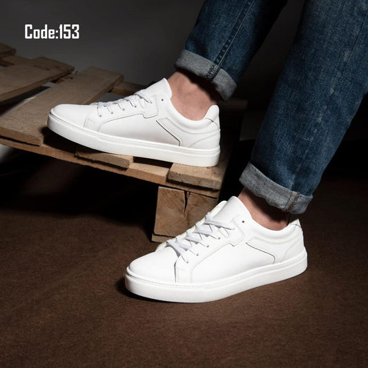 SALE! HAZ-EG153 Full White Leather Shoes