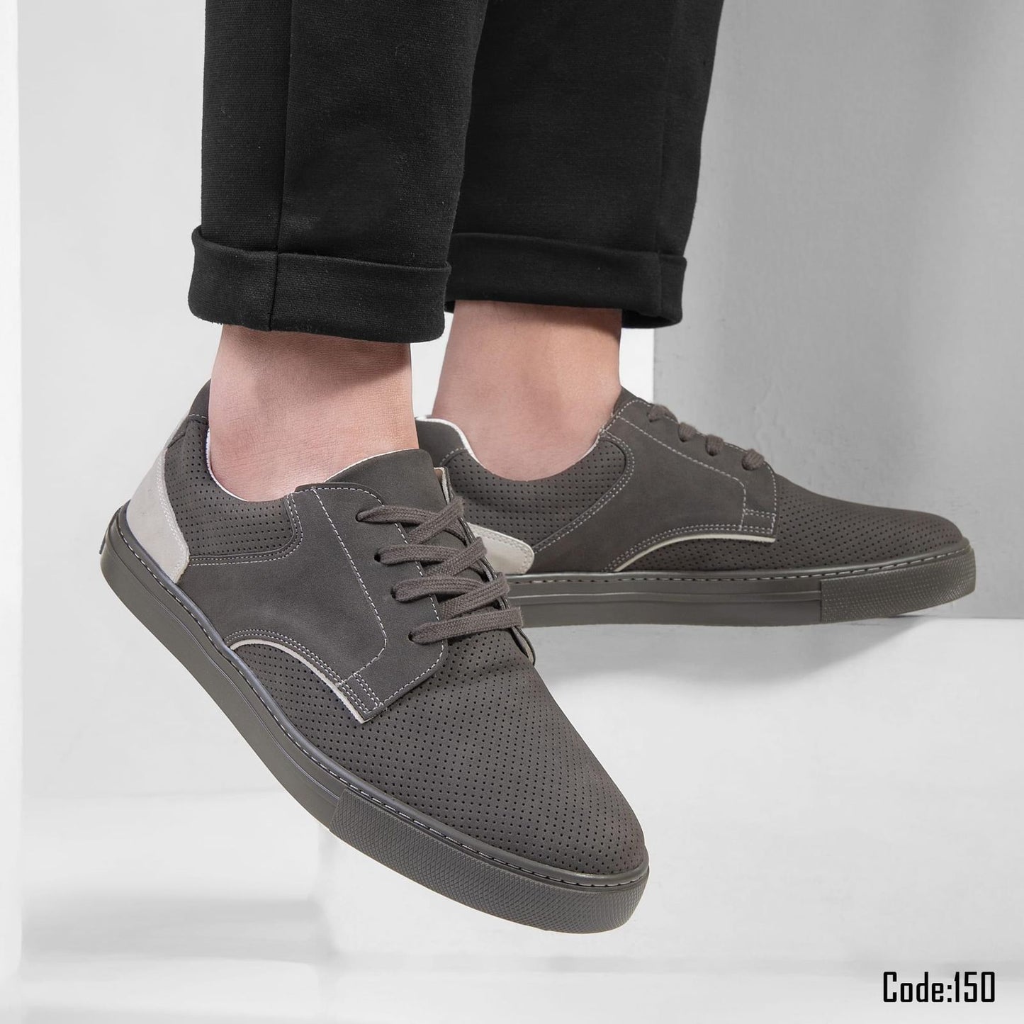 SALE! HAZ-EG150 Dark Grey Chamois Shoes